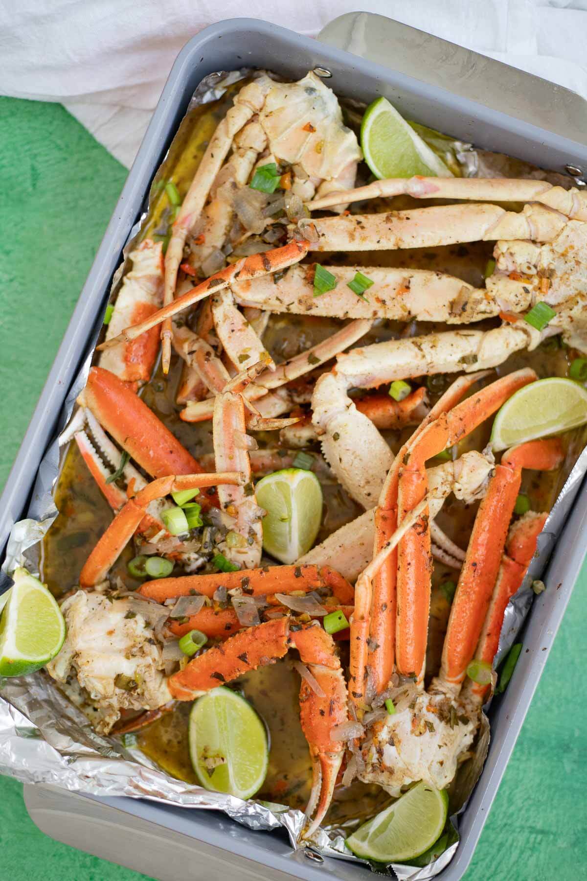 Baked Jerk Crab Legs — Caribbean recipe made with fresh Trinidad pimento